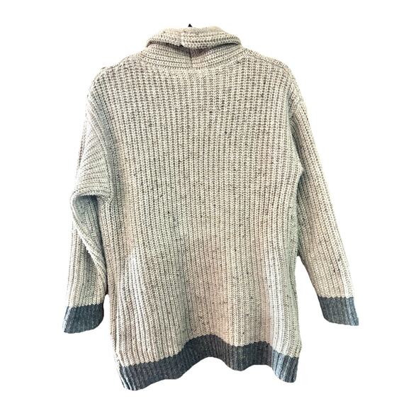 Gap Designed & Crafted Women's Open Cardigan Oatmeal Pockets Grandmacore Chunky - Picture 4 of 6